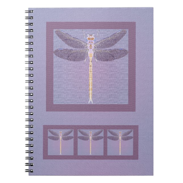 Caderno Espiral Dia de as mães Violet Dragonfly (Frente)
