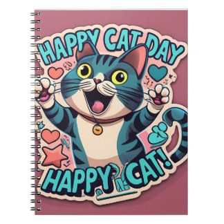 Caderno Espiral Dia de Gato Global