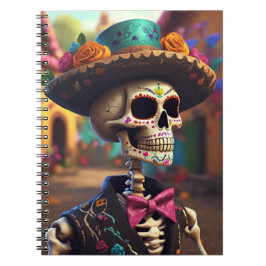Caderno Espiral Dia de los Muertos