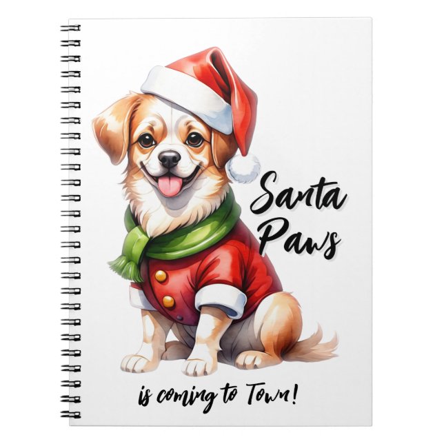 Caderno Espiral Dia de Natal Veste o Pai Natal (Frente)