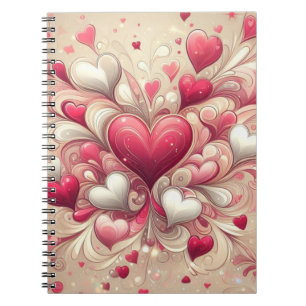 Caderno Espiral Dia de os namorados Cardíaco