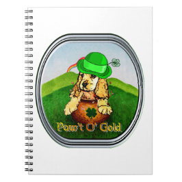 Caderno Espiral Dia de São Patrício do Cocker Spaniel