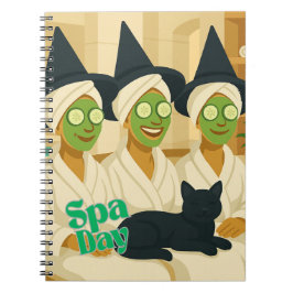 Caderno Espiral Dia de Spa de Bruxa Humor Divertido