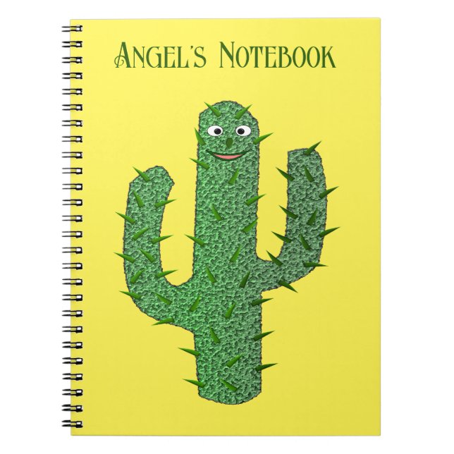 Caderno Espiral Dia do Cactus Feliz Morto (Frente)