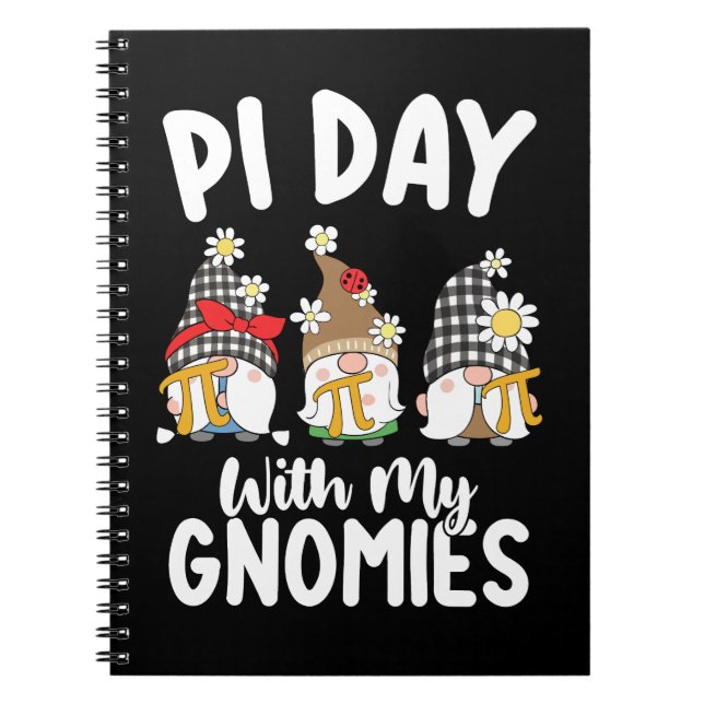 Caderno Espiral Dia do Pi Com Meus Gnomos Matemática Divertida (Frente)