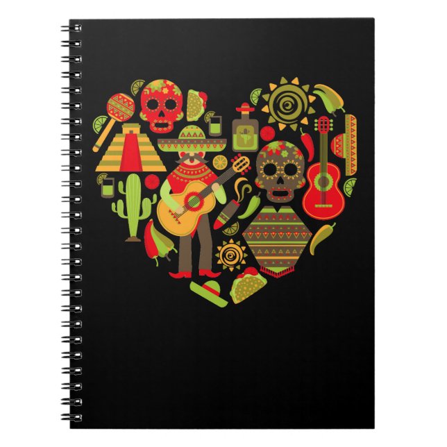 Caderno Espiral Dia dos mortos mexicano México (Frente)