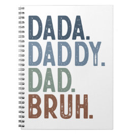 CADERNO ESPIRAL DIA DOS PAIS COLORIDO OUSADO DADA PAPAI PAI BRUH