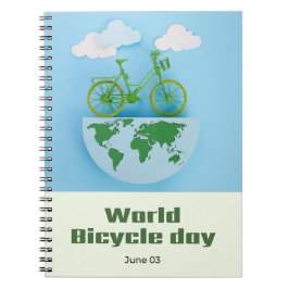 Caderno Espiral Dia Mundial da Bicicleta