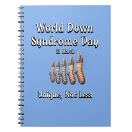 Caderno Espiral Dia Mundial da Síndrome de Baixo. Exclusivo não me