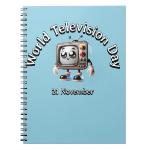 Caderno Espiral Dia Mundial da Televisão. 21 de novembro