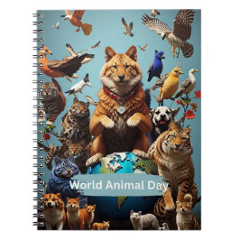 Caderno Espiral Dia Mundial dos Animais