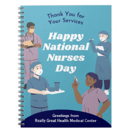 Caderno Espiral Dia Nacional de Enfermeiros Personalizável