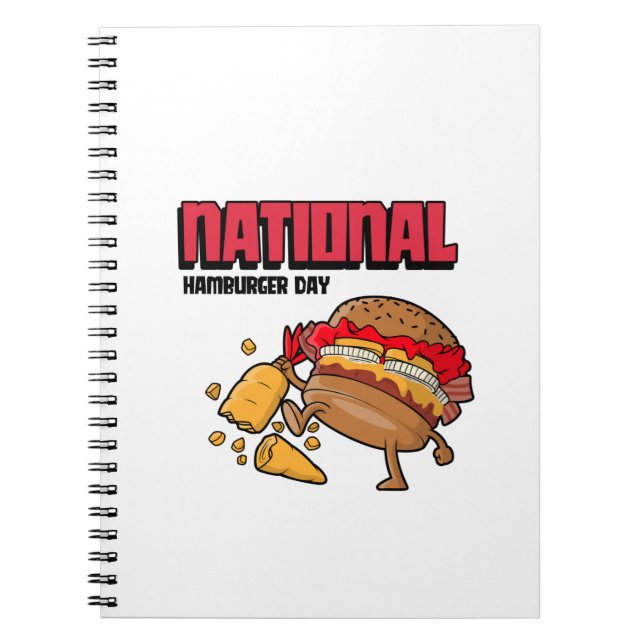 Caderno Espiral Dia Nacional do Hamburger (Frente)