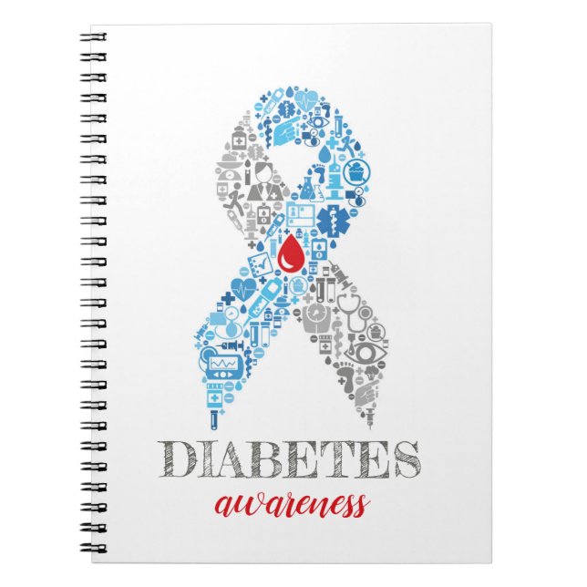 Caderno Espiral Diabetes Awarenss Ribbon (Frente)