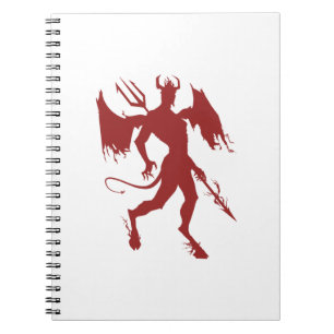 Caderno Espiral Diabo Vermelho, Lúcifer, Diablo, Satin, andando