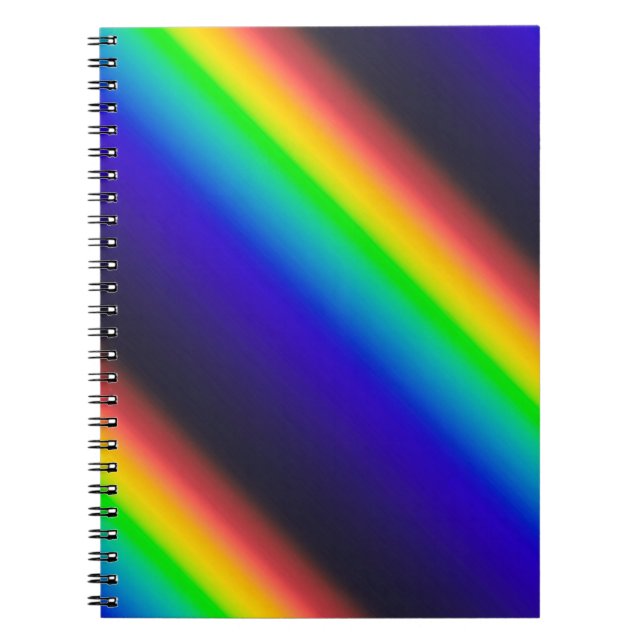 Caderno Espiral Diagonal do Espectro Solar (Frente)
