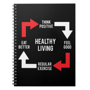 Caderno Espiral Diagrama de vida saudável - Motivação da Malhação