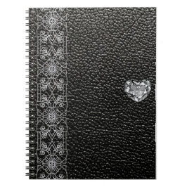 Caderno Espiral diamante, estilo de couro falso, estilo luxo