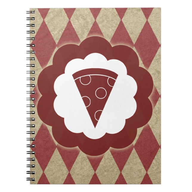Caderno Espiral diamantes de pizza (Frente)
