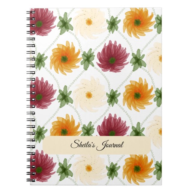 Caderno Espiral Diamond Lattice Pattern Multicoloured (Frente)