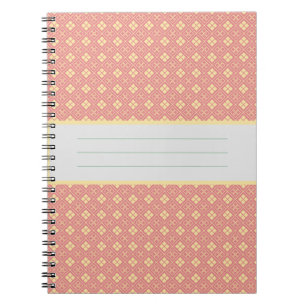 Caderno Espiral Diamond Pattern Rosé