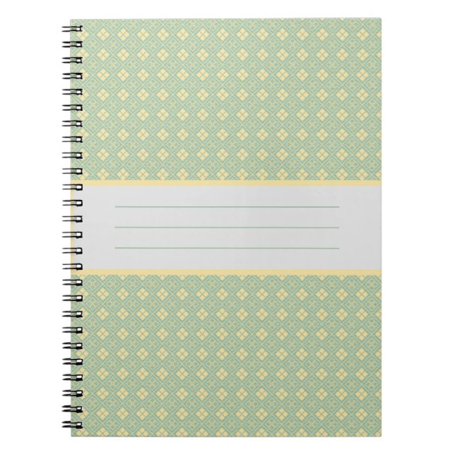 Caderno Espiral Diamond Pattern Teal (Frente)
