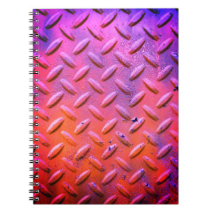 Caderno Espiral Diamond Plate Steel Puro e Laranja