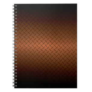 Caderno Espiral Diamondplate Look Pattern Black to Copper Fade (Pa