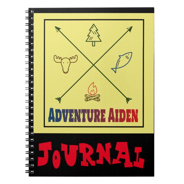 Caderno Espiral Diário Adventure Aiden (Frente)