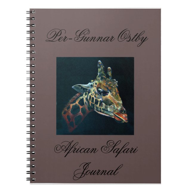 Caderno Espiral Diário africano do safari (Frente)
