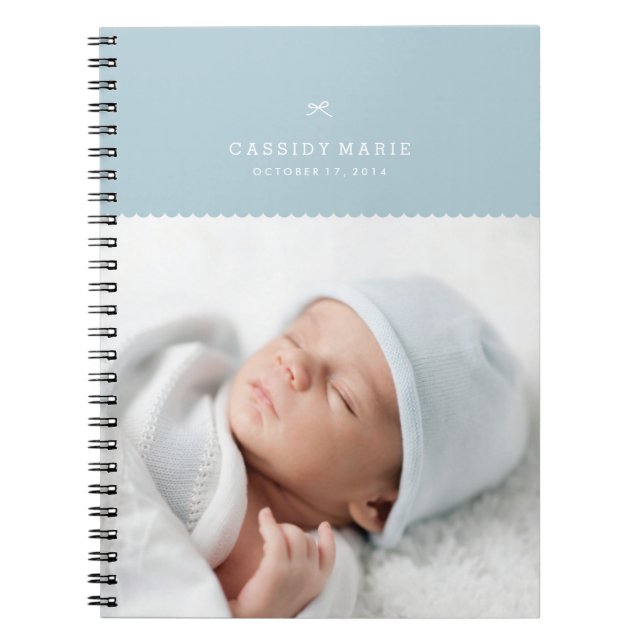 Caderno Espiral Diário arco e escalas - Azul (Frente)