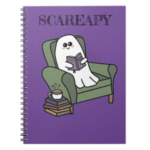 Caderno Espiral Diário assustador Roxo