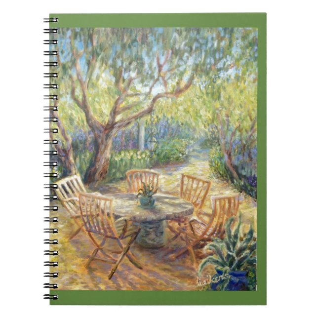 Caderno Espiral Diário/Bloco de Notas - "Cons de Sol à Tarde" (Frente)