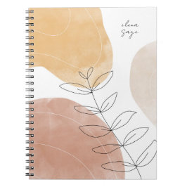 Caderno Espiral Diário Boho Abstrato Art