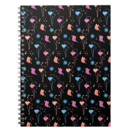 Caderno Espiral Diário Borboletas & Estrelas Noturnas Sonhadoras