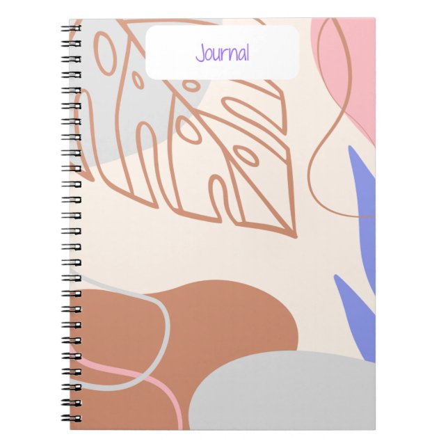 Caderno Espiral Diário Botânico de Escape Tropical (Frente)