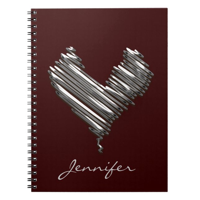 Caderno Espiral Diário com nome personalizado (Frente)