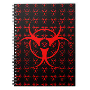 Caderno Espiral Diário da almofada de esboço do Biohazard do