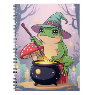 Caderno Espiral Diário da Bruxa Sapo – Sapo da Poção Kawaii