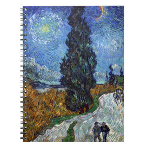Caderno Espiral Diário da estrada secundária de Van Gogh