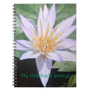 Caderno Espiral Diário da gratitude das belas artes do lírio de