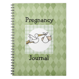 Caderno Espiral Diário da gravidez da cegonha