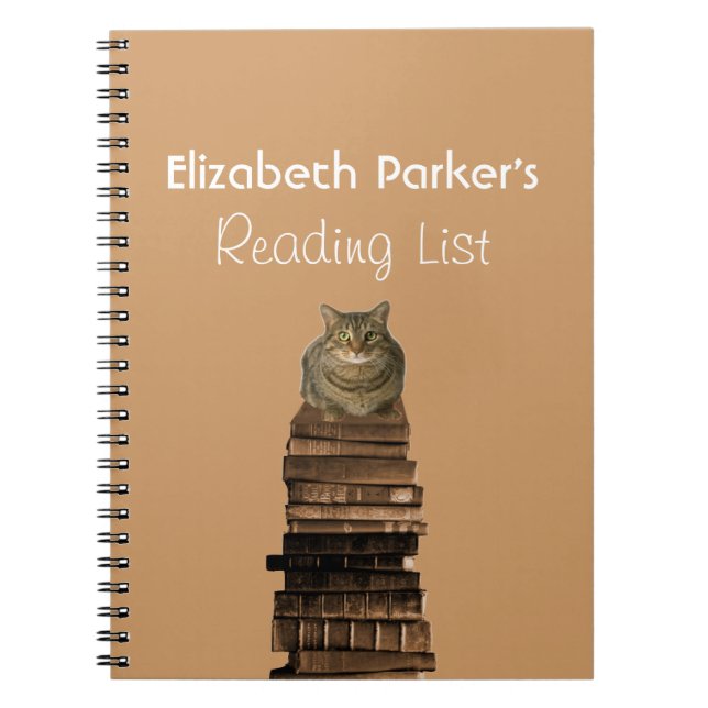 Caderno Espiral Diário da Lista de Leitura Pessoal (Frente)