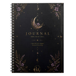 Caderno Espiral Diário da Lua único e estético