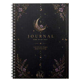 Caderno Espiral Diário da Lua único e estético