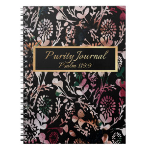 Caderno Espiral DIÁRIO da PUREZA (floral)