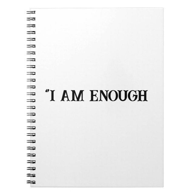 Caderno Espiral Diário de Afirmação para Crianças Eu Sou Suficient (Frente)