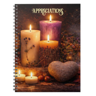 Caderno Espiral Diário de Agradecimentos Mágicos Místicos Coração