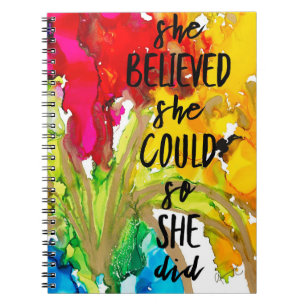 Caderno Espiral Diário De Amor Ela Acreditava Que Podia
