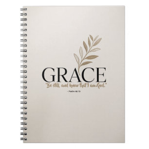 Caderno Espiral Diário de Arte com a Palavra "Graça" - Detalhe em 